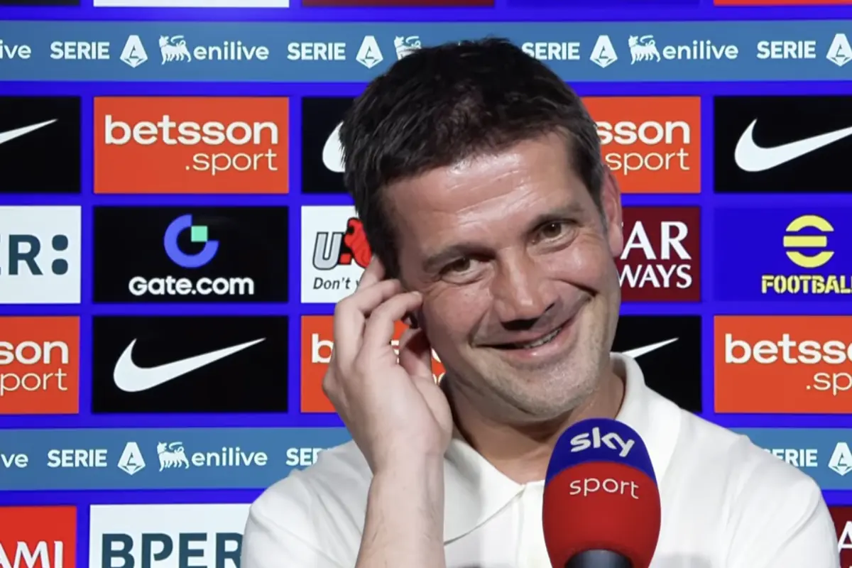 Christian Chivu sorride a Sky dopo Inter-Cagliari